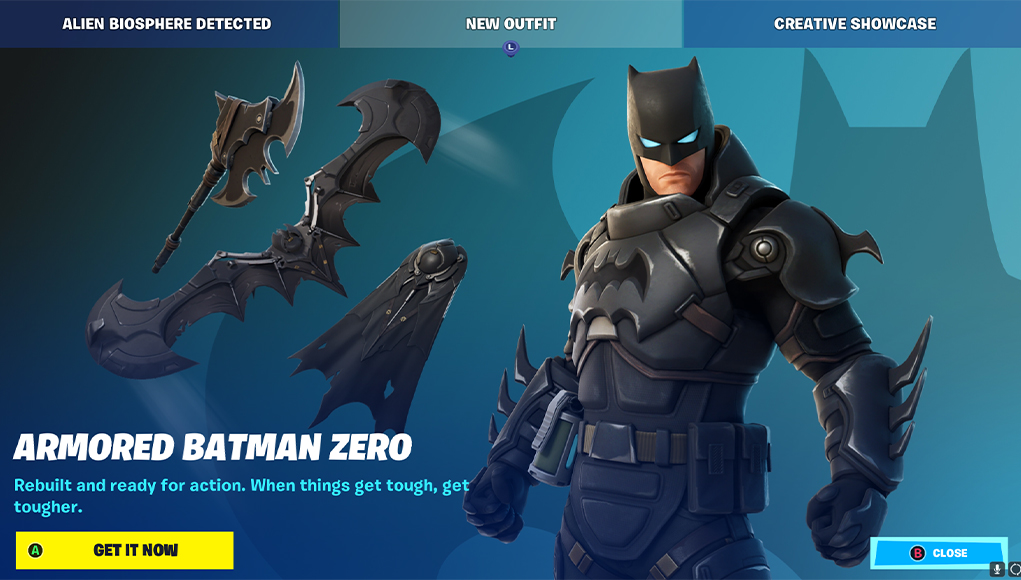 fortnite armored batman skin